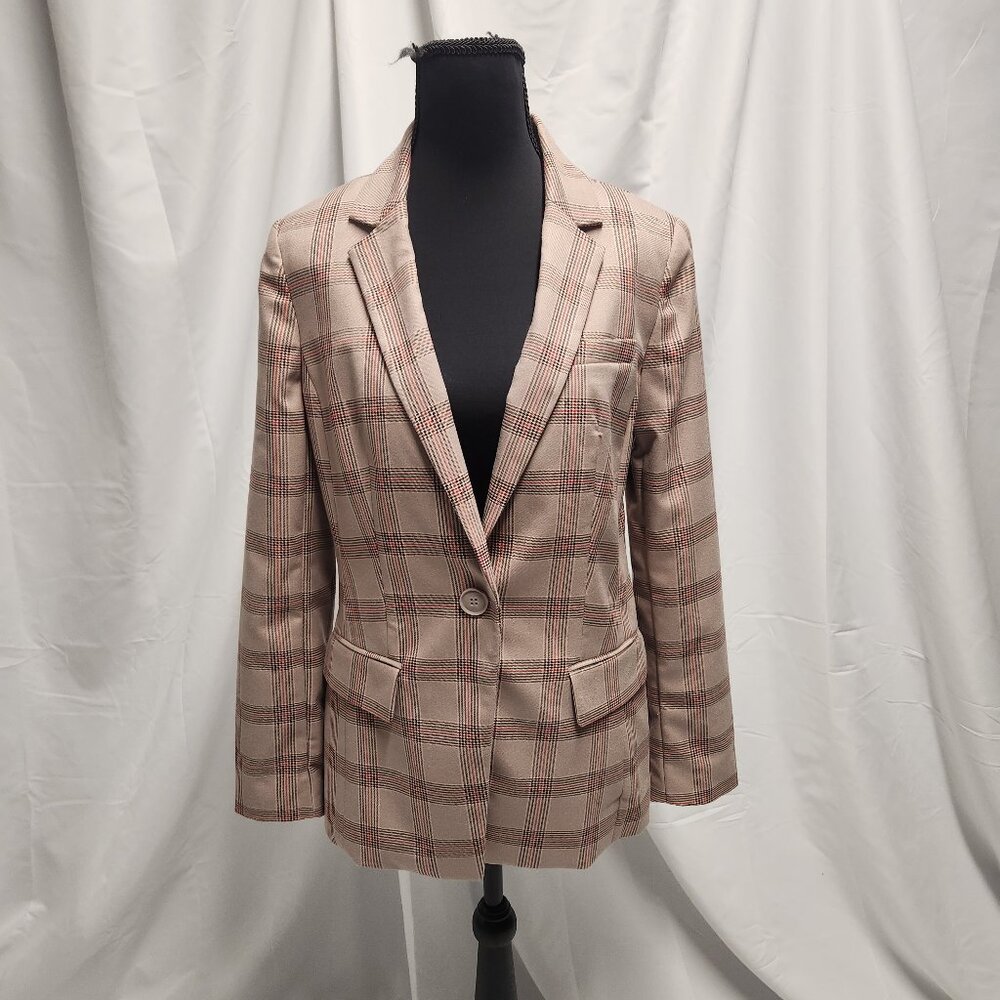 The Limited Plaid One-Button Blazer – Size 2